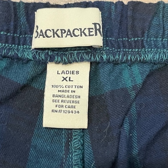 Backpacker Women's XL Cotton Plaid Flannel Sleep Lounge Pajama Pant - Picture 5 of 6